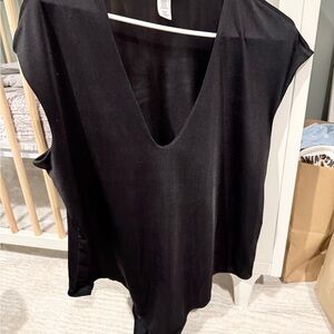 H&M Black V-Neck Bodysuit